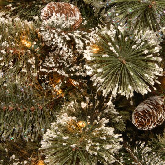6 ft. Pre-Lit & Pre-Decorated Crystal Cashmere Full Artificial Christmas Tree, Clear Lights